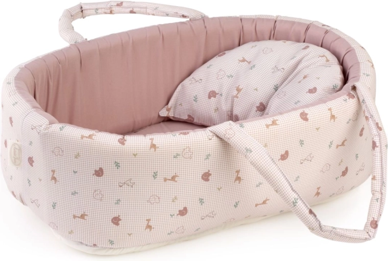 Panier textile portable Antonio Juan Savanna avec rembourrage pour poupée jusqu’à 42 cm