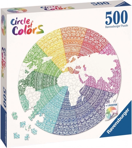 Puzzle Ravensburger Mandala cercle de couleurs 500 pièces