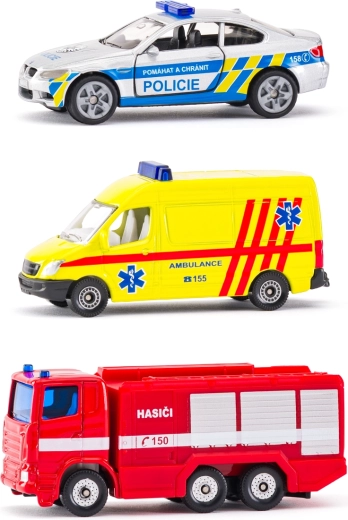 Coffret de véhicules de secours SIKU version tchèque