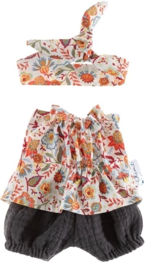 Tunique avec pantalon et bracelet pour poupée de 32 cm en combinaison de couleurs