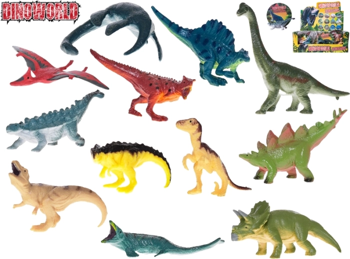 Dinoworld lot de 12 figurines de dinosaures, 8 cm
