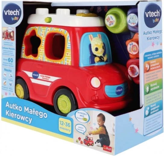 Petite voiture éducative interactive avec trieuse VTech, rouge, langue polonaise