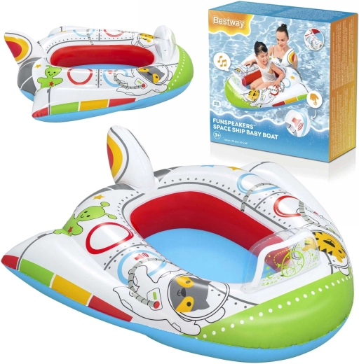 Bateau gonflable pour enfants en forme de vaisseau spatial avec sons Bestway Funspeakers