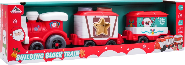 Petit train de Noël avec wagonnets et formes pour enfants