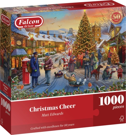 Puzzle Falcon Joyeuses fêtes de Noël 1000 pièces