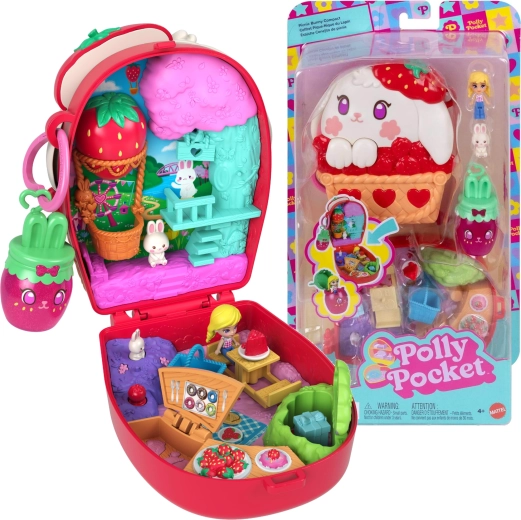 Polly Pocket coffret compact pique-nique lapin avec figurines et accessoires