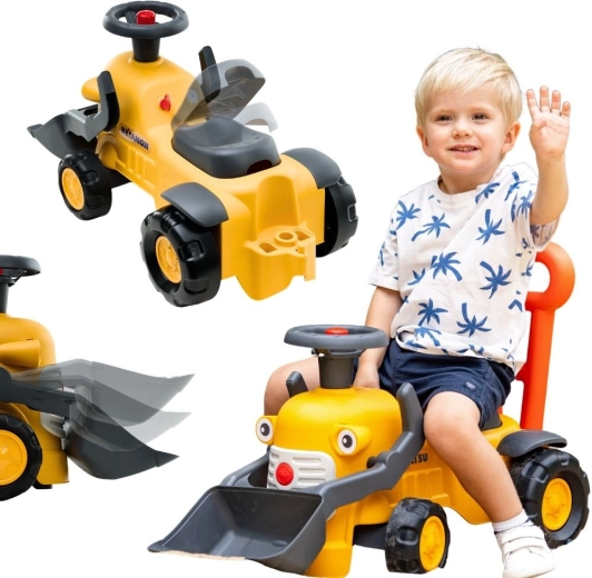 Porteur tracteur KOMATSU avec godet avant et klaxon