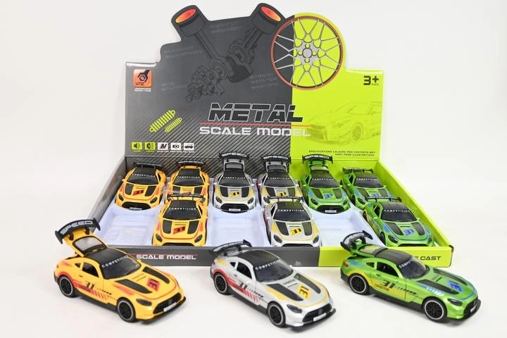 Petite voiture de sport en métal avec lumière et son