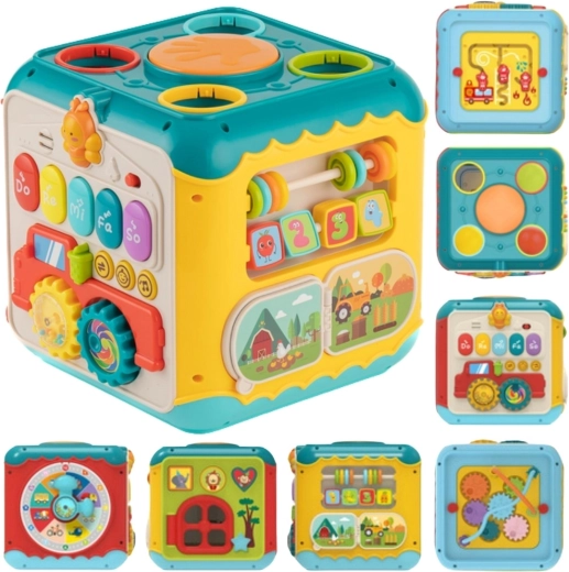 Cube d’activités Montessori multifonctionnel Woopie Baby 6-en-1
