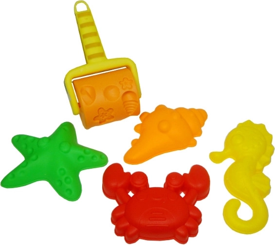 Ensemble de moules marins pour sable avec rouleau