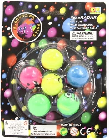 Balles en caoutchouc – lot de 6