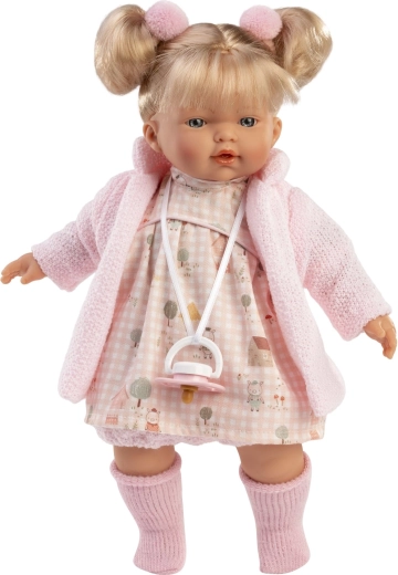 Llorens Roberta, poupée réaliste avec sons et corps en tissu souple, 33 cm