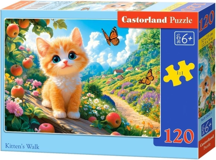 Puzzle Castorland chaton en promenade (120 pièces)