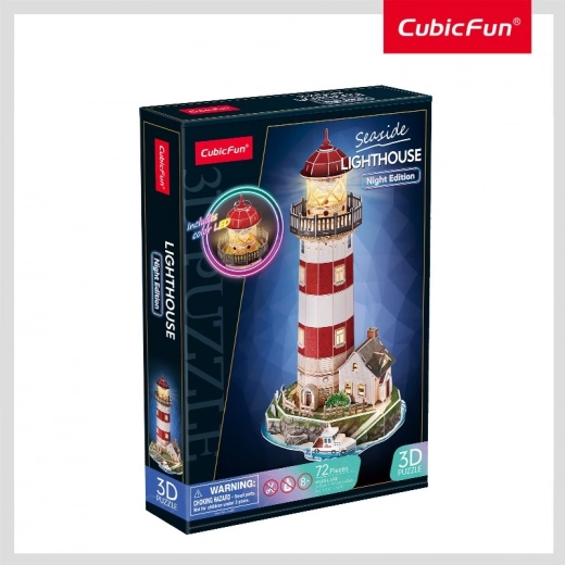 Puzzle 3D phare avec éclairage LED CUBICFUN Night Edition