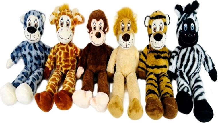 Jungle en peluche – animal sauvage allongé