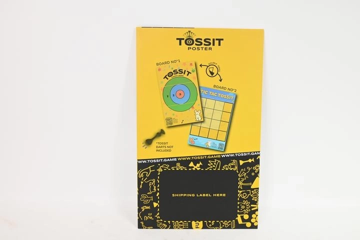 Cible TOSSIT recto-verso 2-en-1 – morpion et cible de fléchettes