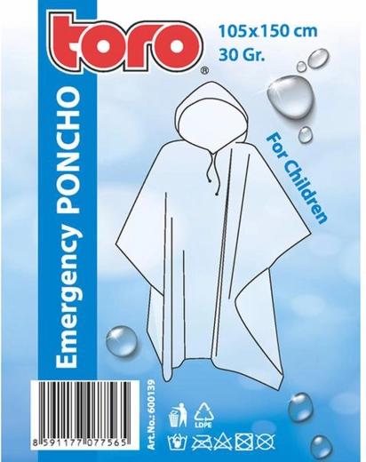 Poncho imperméable pour enfants TORO