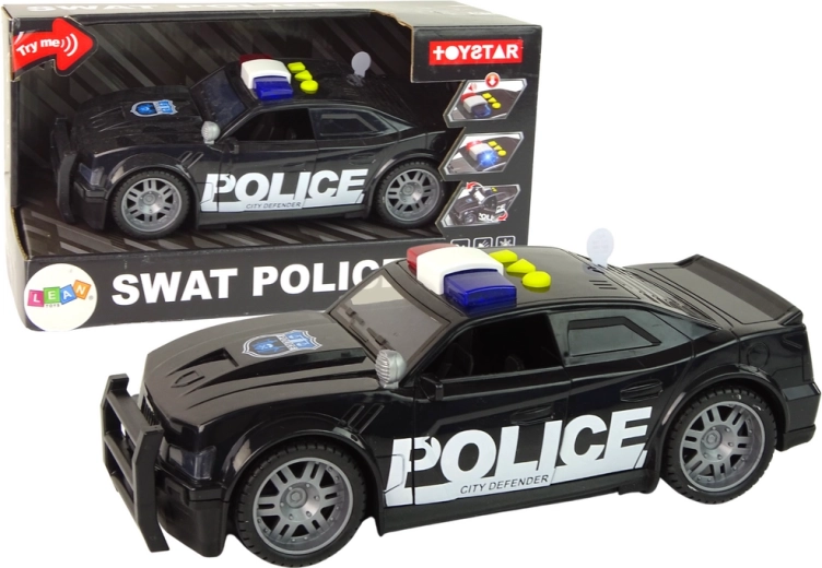 Voiture de police 1:14 Lumières Sons noire