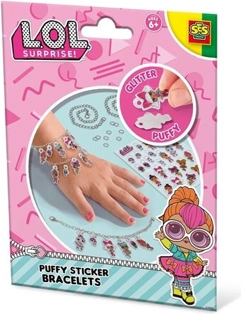 SES L.O.L. Surprise – kit de création de bracelets scintillants et duveteux avec autocollants
