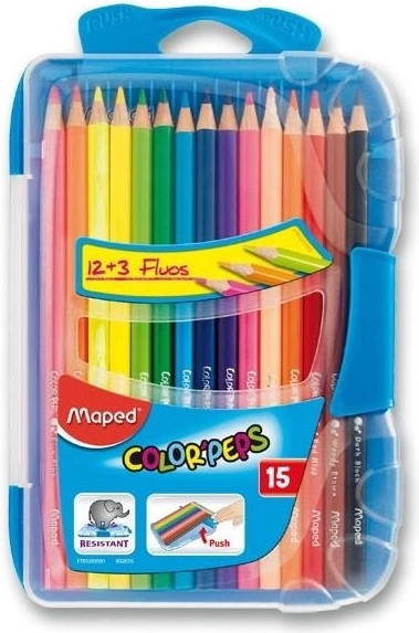 Crayons triangulaires Maped Color'Peps Smart Box 15 pcs