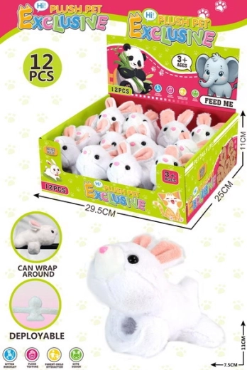 Bracelet en peluche avec petit lapin 11 × 7,5 cm