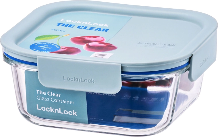 Boîte alimentaire en verre borosilicate 750 ml menthe