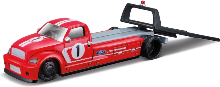 Maisto Flatbed 2018 Ford GT Heritage Edition rouge 1:64
