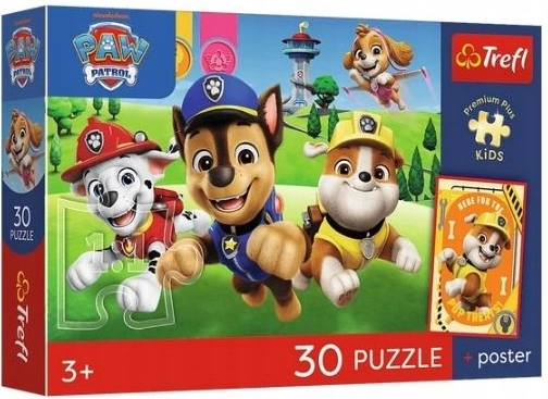 Puzzle Premium Plus Kids psiaki w drodze – 30 pièces