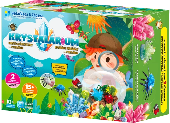 Cristaux en croissance dans un terrarium – kit éducatif pour enfants