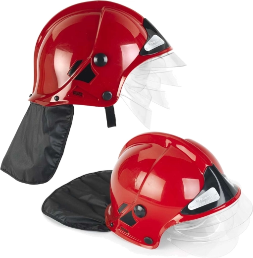 Casque de pompier pour enfants avec visière relevable MSA – rouge