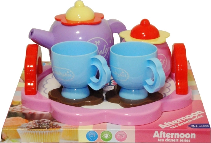 Ensemble de vaisselle à thé en plastique coloré pour enfants