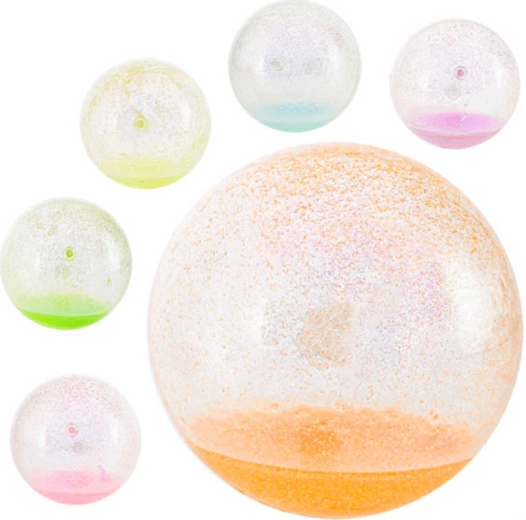 Balle rebondissante (hopík) avec paillettes 10 cm - 1 pièce
