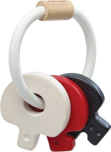 Hochet contrasté PlanToys avec clés