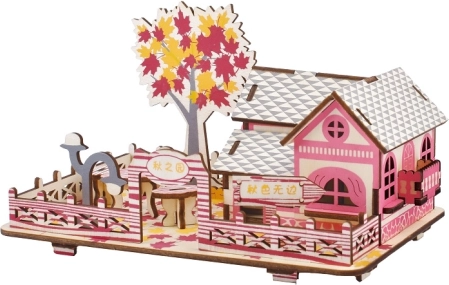 Puzzle 3D en bois Maison d’automne WOODCRAFT