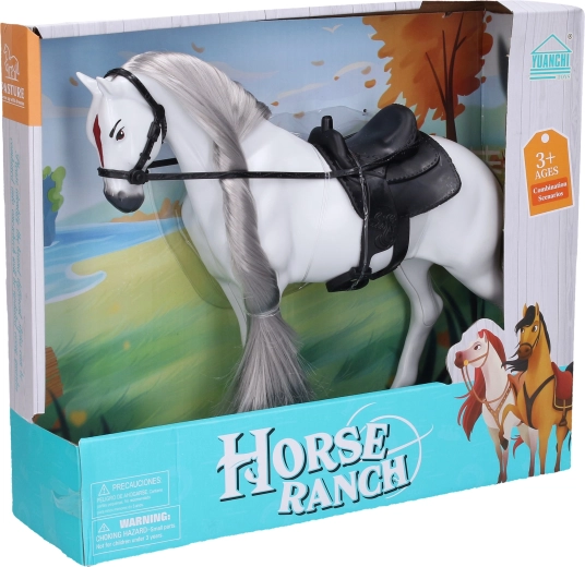 Figurine de cheval avec selle noire 32 cm - 1 pièce