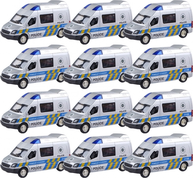 Voiture de police en métal avec propulsion Pull Back