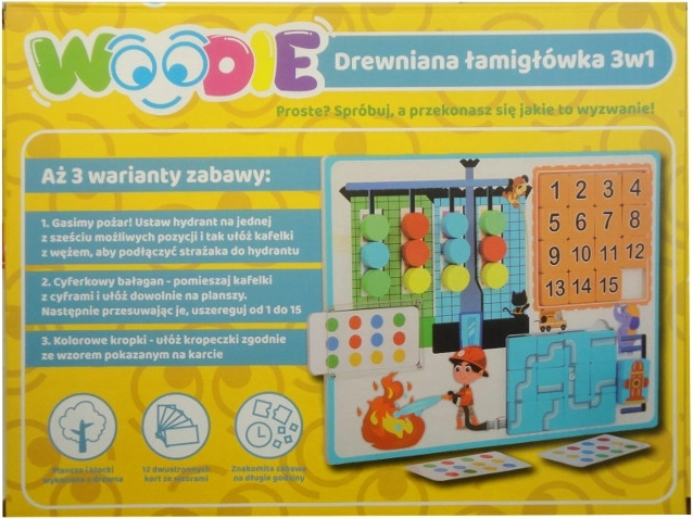 Jeu logique en bois 3-en-1 Woodie