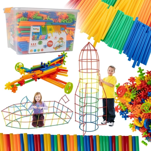 Kit de construction créatif pailles 1200 pièces