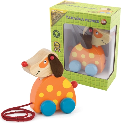 Chien à tirer en bois BABU