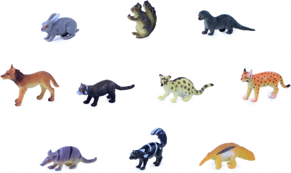 animaux de la forêt mini zoo – ensemble de 10 figurines en sachet
