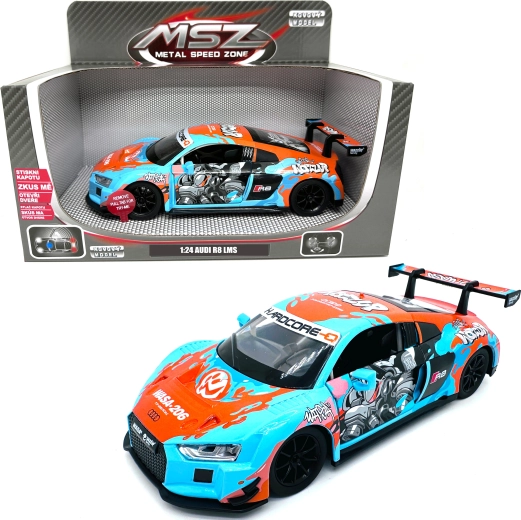 Modèle métallique Audi R8 LMS avec effets lumineux et sonores à l’échelle 1:24