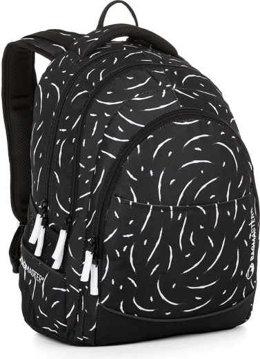 Sac à dos étudiant Bagmaster Digital noir et blanc