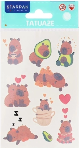 Tatouage temporaire capybara - 1 pièce