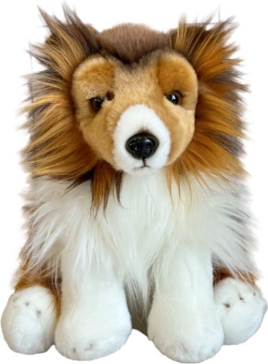 Peluche colley écossais assis 28 cm