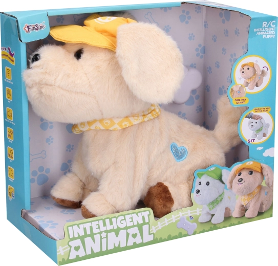 Chien en peluche interactif télécommandé 27 cm