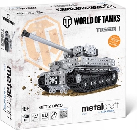 Metalcraft World of Tanks modèle métallique du char Tiger I