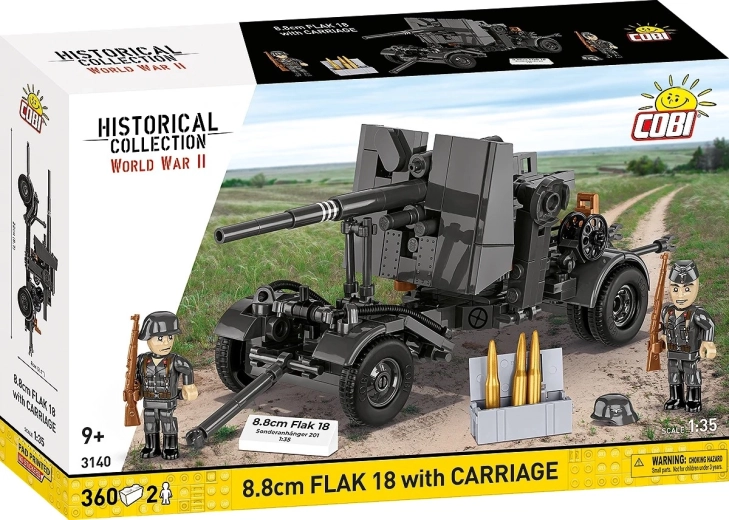 Set de construction 8,8 cm FLAK 18 avec chariot – 360 pièces