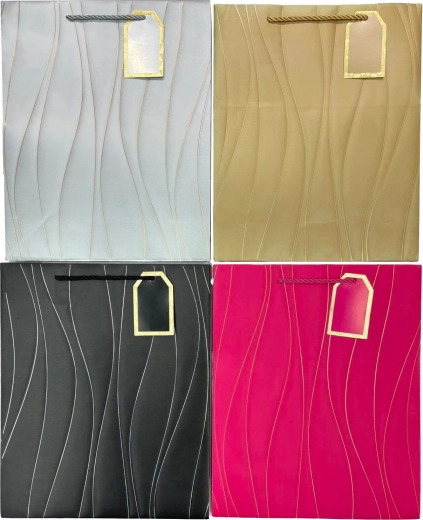 Sac cadeau S assortiment de couleurs – motif lainage