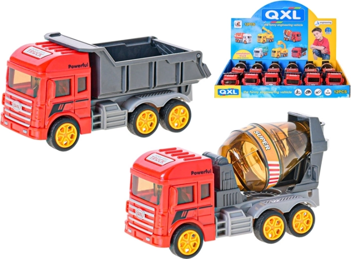 Camion de chantier 13 cm à friction – benne basculante ou bétonnière