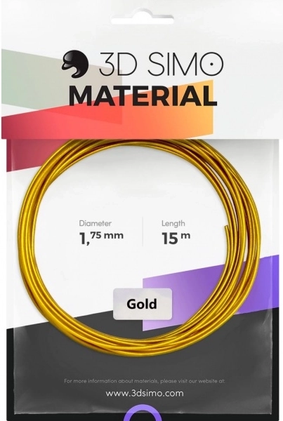 Filament real gold 1,75 mm pour stylo 3D et impression – or, 15 m